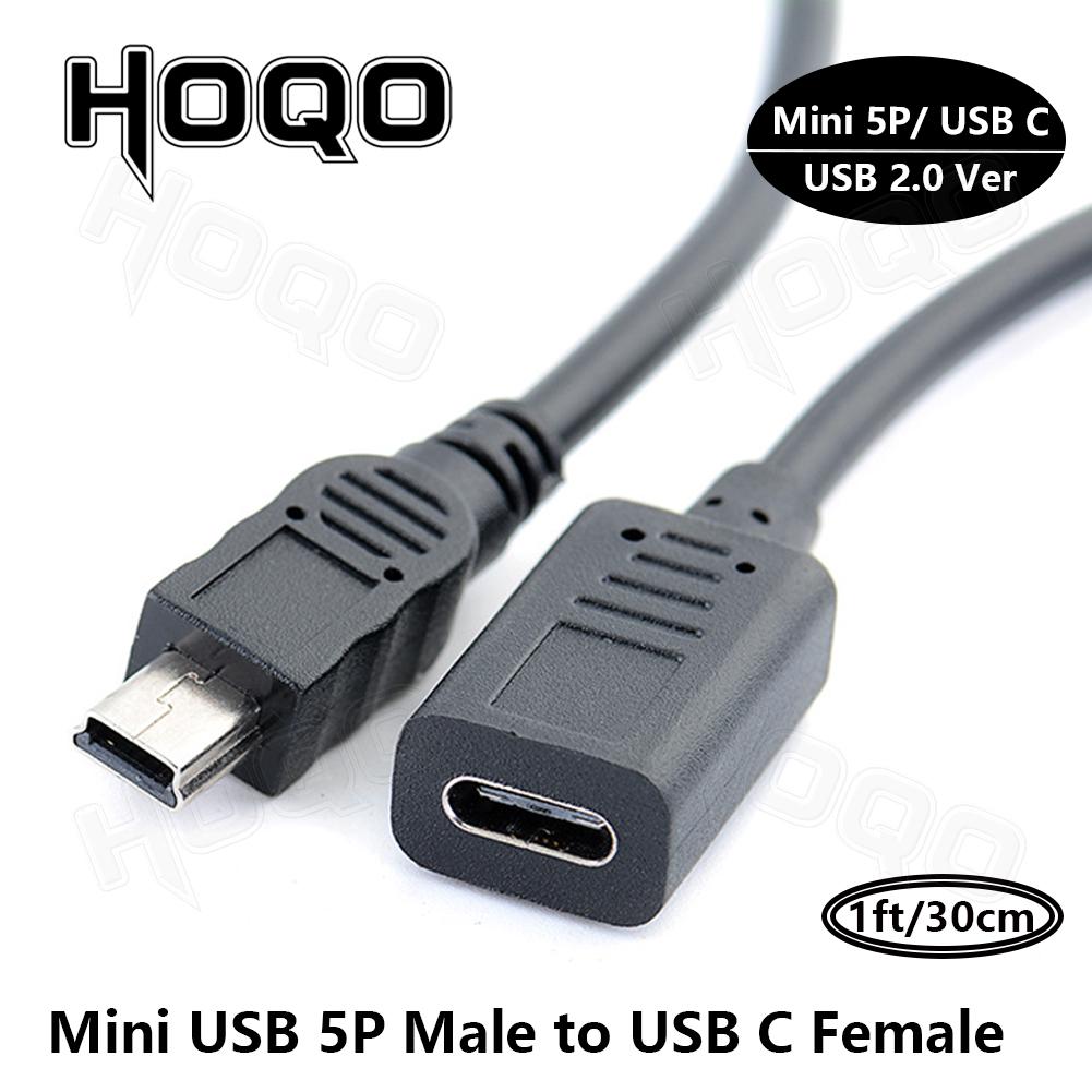 Bộ chuyển đổi USB C đến Mini USB 2.0 Loại C thành công cụ chuyển đổi nam sang Mini USB cho GoPro MP3 Player Dash Cam Camera kỹ thuật số GPS