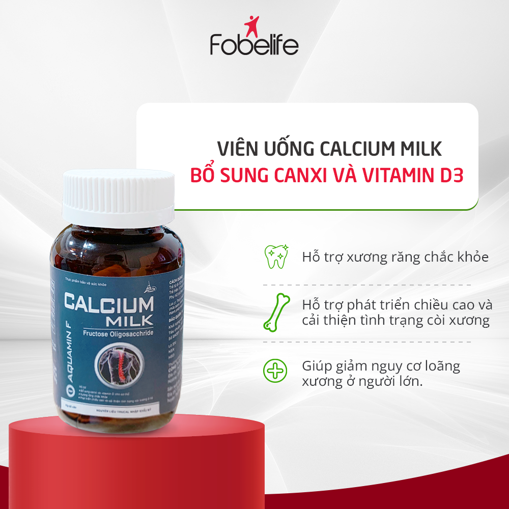 Viên Uống Phát Triển Chiều Cao Bổ Sung Canxi Xương Chắc Khỏe CALCIUM MILK ( Hộp 60 viên )