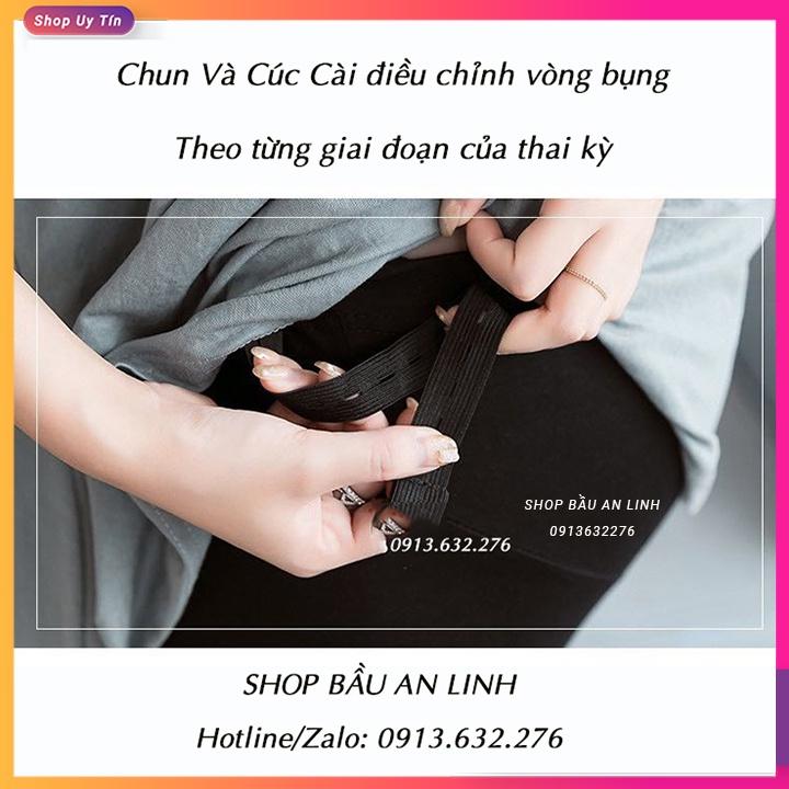 Quần bầu legging LỬNG trơn siêu đẹp co giãn thoải mái có chun chỉnh