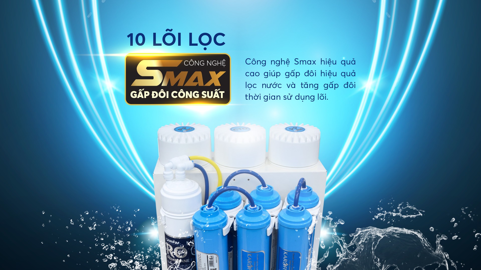 Máy lọc nước Karofi KAQ-U03 - Hàng chính hãng