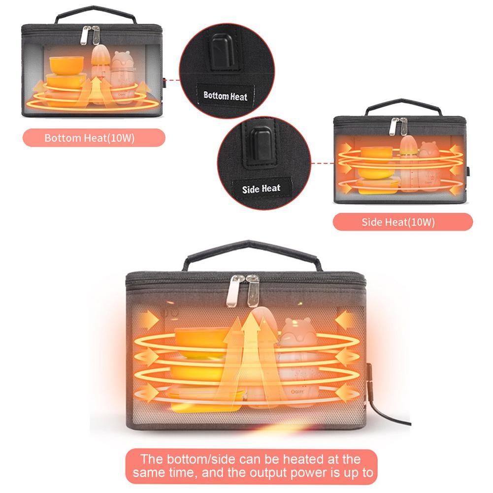 Di Động Dung Lượng Lớn Xe Sữa Bình Ăn Bột Cho Bé Du Lịch Ngoài Trời Ấm Chén Nóng Lạnh Trẻ Sơ Sinh Bình Cách Nhiệt Túi