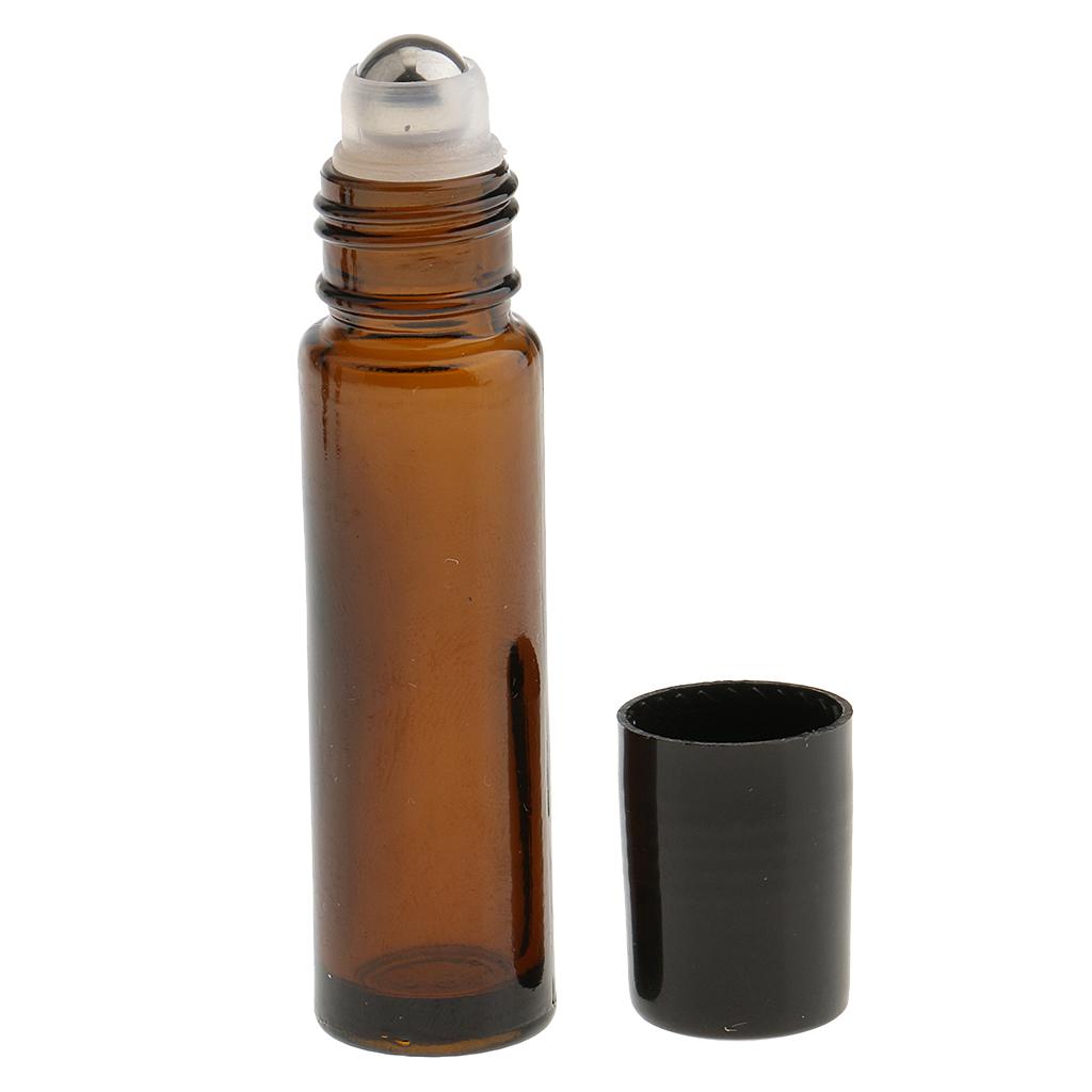 6 Miếng 10ml Thủy Tinh Rỗng Cuộn Trên Chai Cho Nước Hoa Thiết Yếu