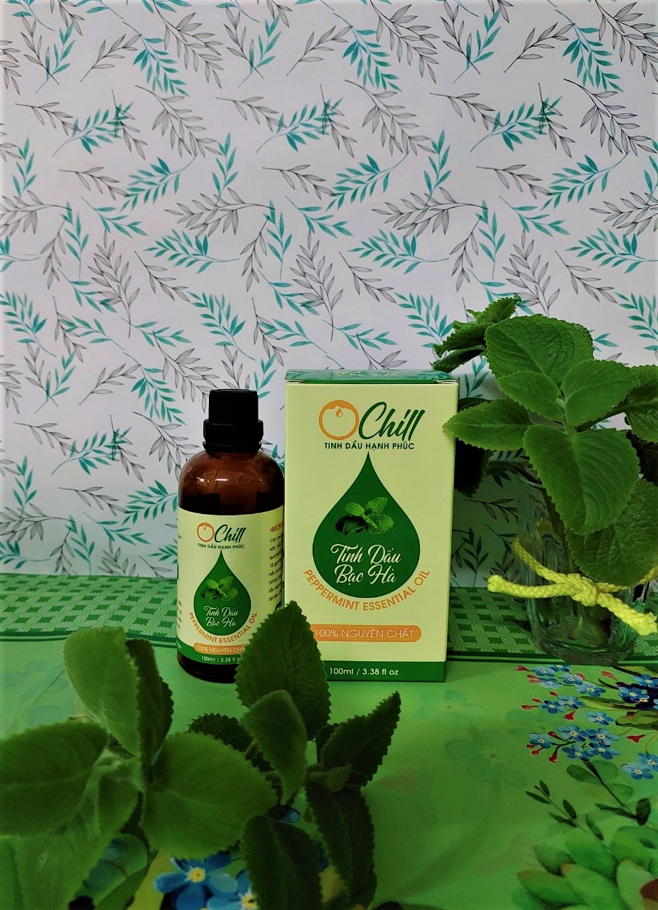 Tinh Dầu Bạc Hà OCHILL, Nguyên Chất 100%, Peppermint Essential Oil - Kiểm Định QUATEST, COA