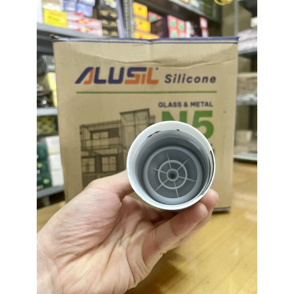 Keo silicone N5 Alusil Xám đậm cty Thuận Thành