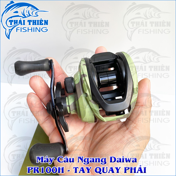 Máy Câu Ngang Daiwa PR100H 7.3:1 Tay Quay Phải Dùng Câu Lure Lóc Chẽm Mú