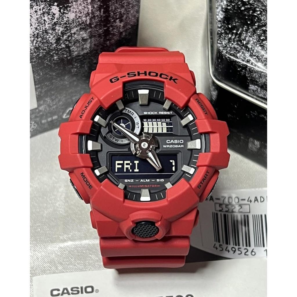 Đồng Hồ Nam Dây Nhựa Casio G-Shock GA-700-4ADR  | GA-700-4A