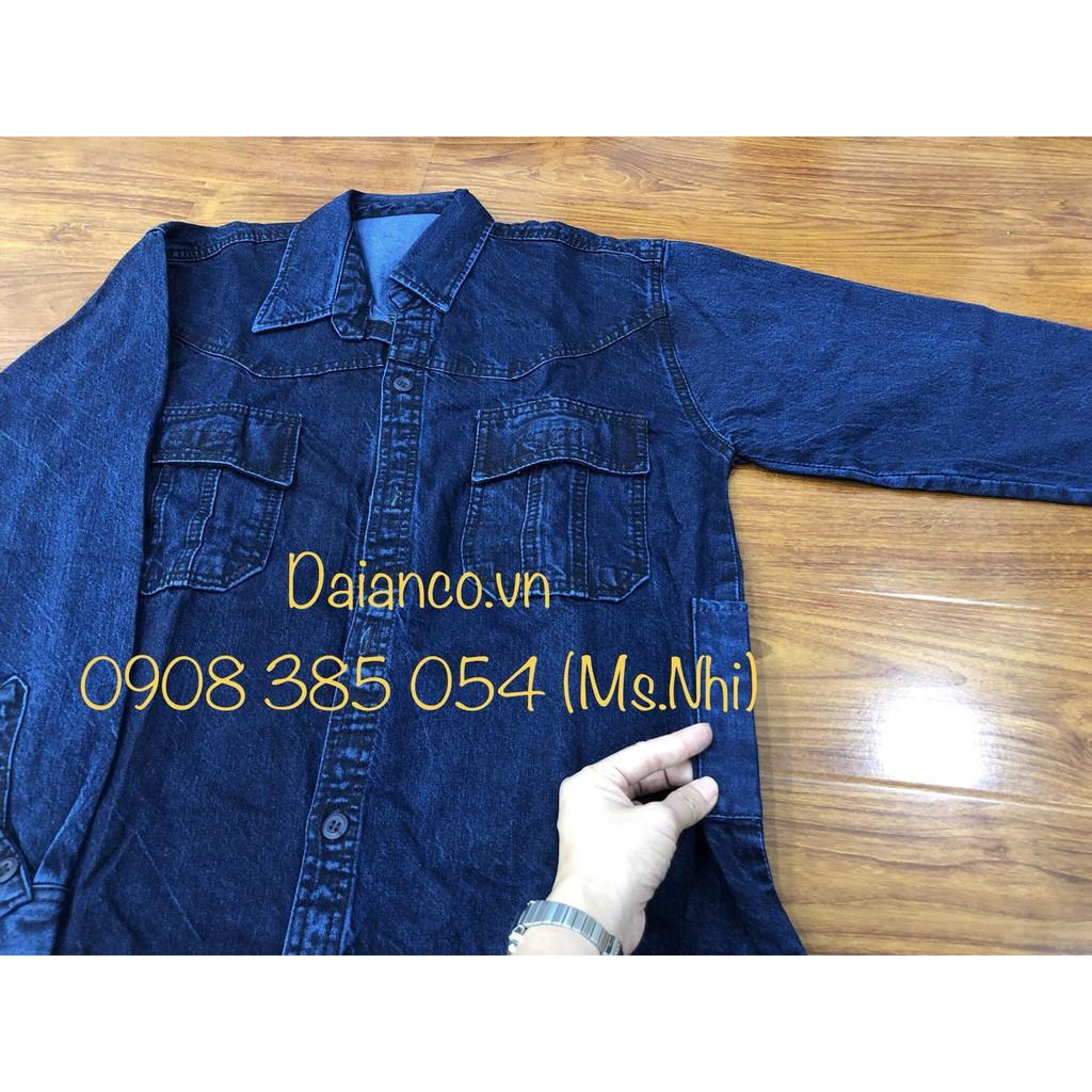 Quần lẻ, Áo lẻ vải jeans Điện Lực xanh đen vải dày dặn- Hình thật