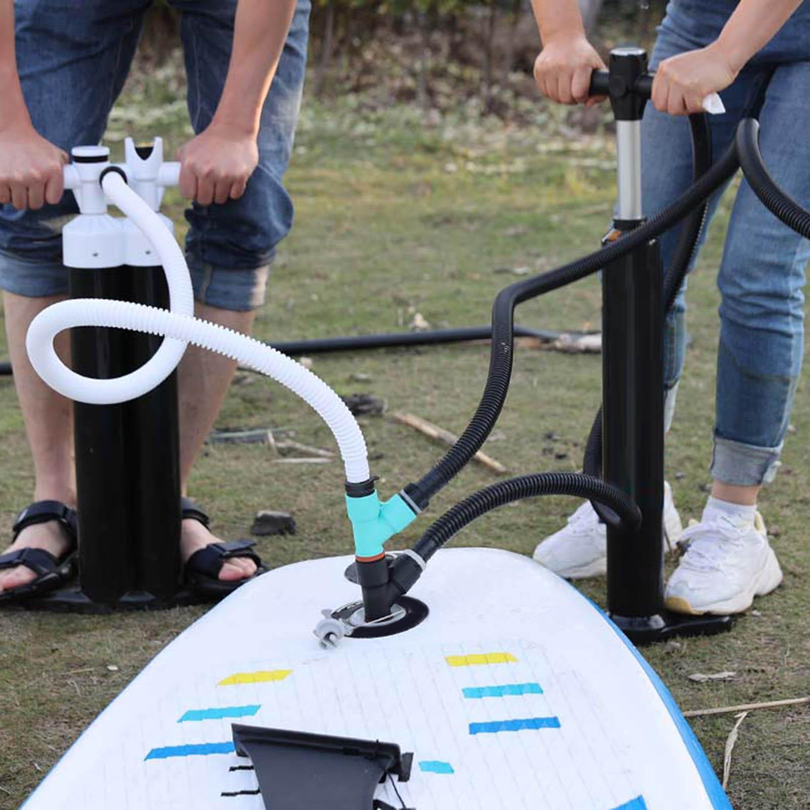 Inflatable Boat Air Valve Adaptor Dual Head Air Pump Adapter Connector