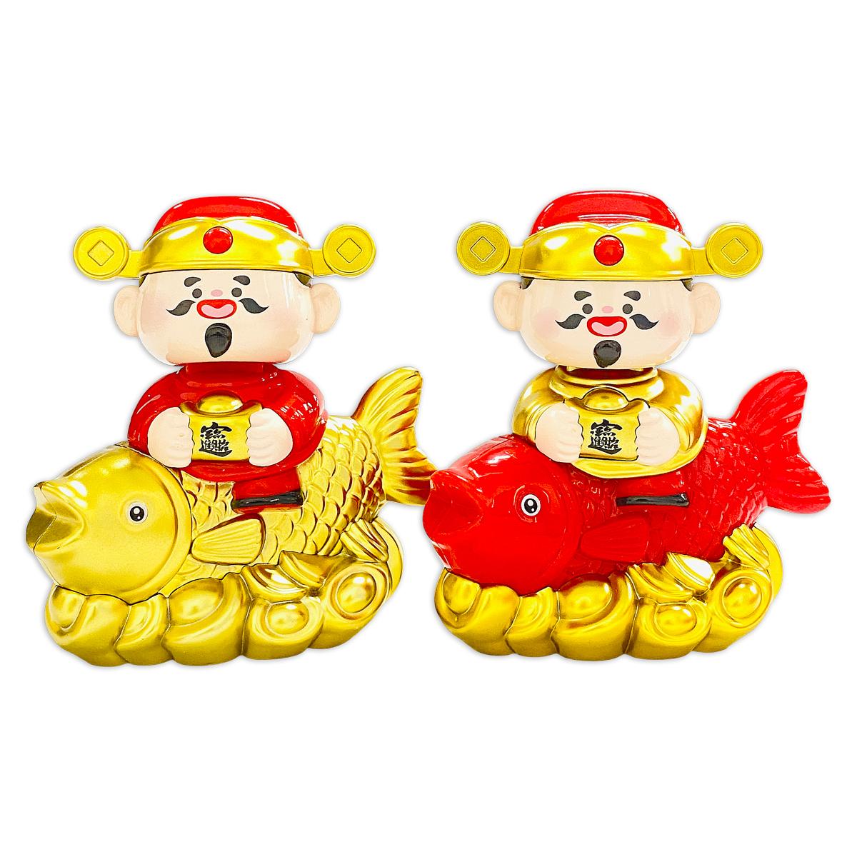 Tượng Thần Tài Cá Lắc - Trang Trí Tết - 8806 - Cá Vàng