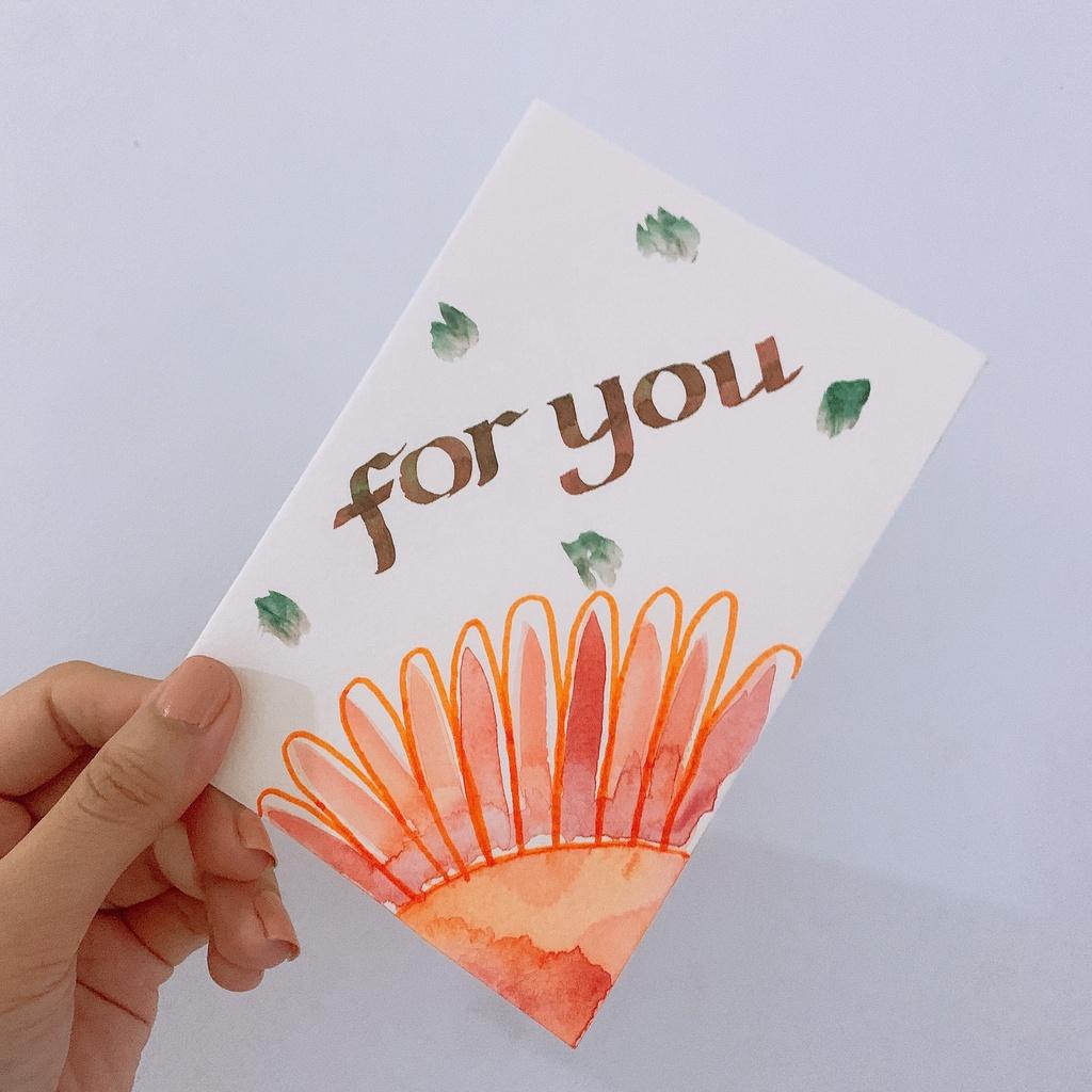 Thiệp vẽ tay Classy bằng màu nước trên nền giấy art, kích thước 8.5 * 6.5 cm đi kèm với phong bì CLASSY STUDIO