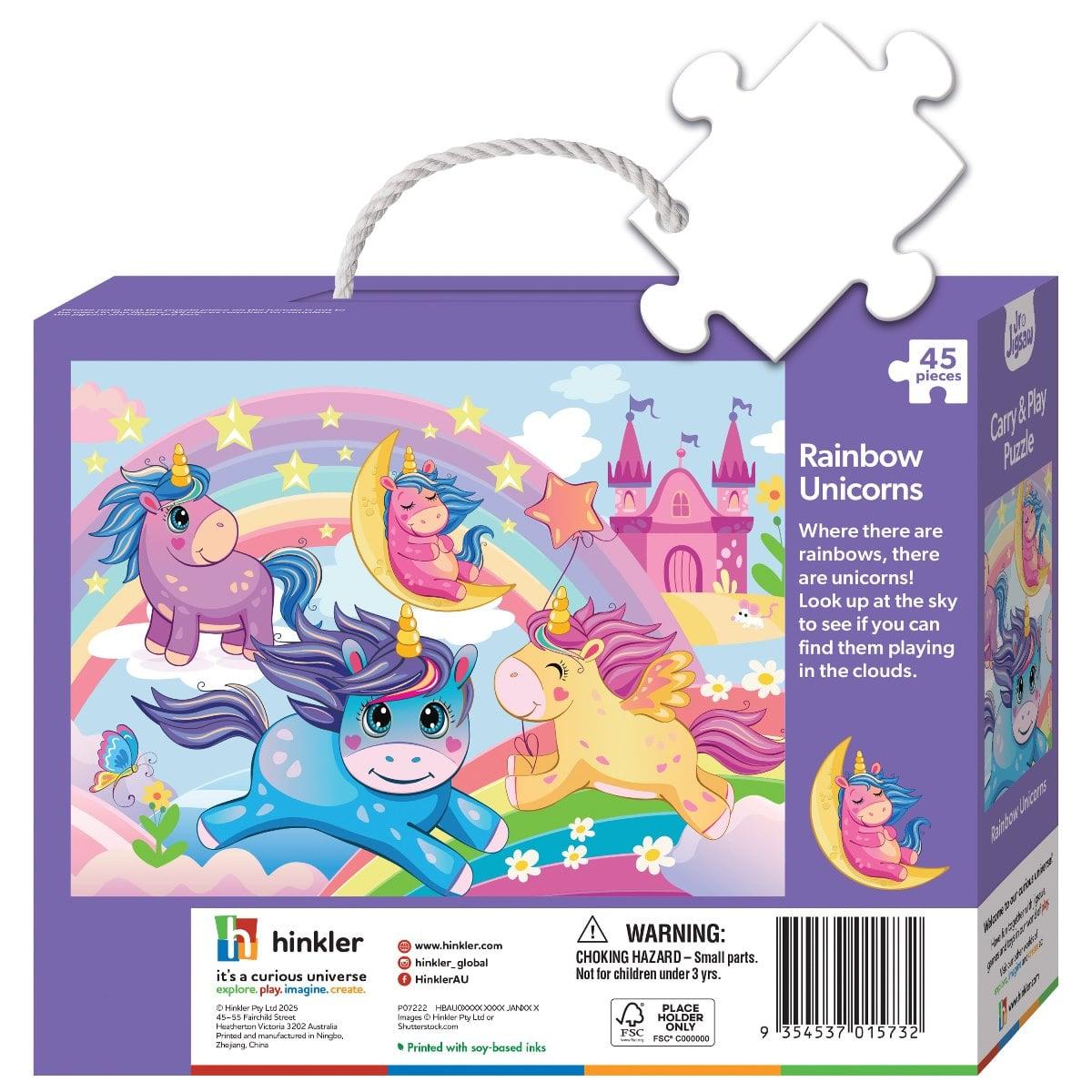 Sách 45 Piece Junior Jigsaw Carry & Play Rainbow Unicorns