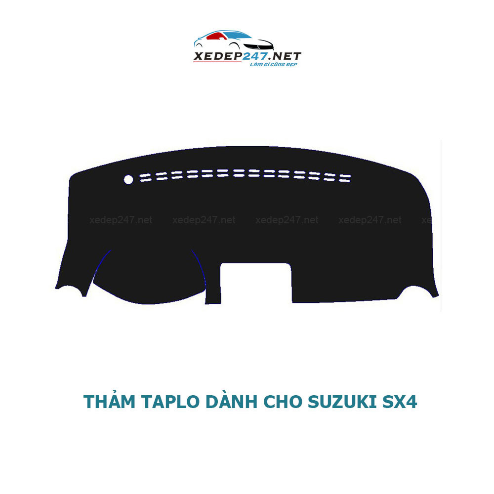 Thảm Taplo dành cho xe Suzuki SX4 chất liệu Nhung, da Carbon, da vân gỗ