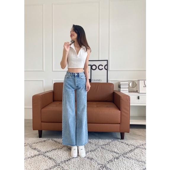 Quần Jean ống rộng cạp cao thiết kế REVERCLOTHINGS Ryan