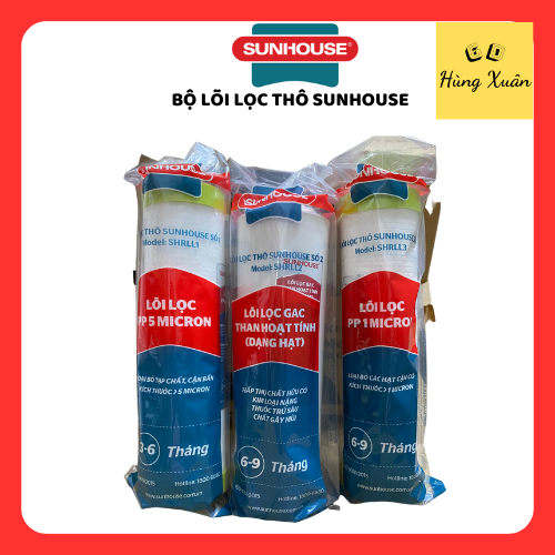 Bộ 3 Lõi Lọc Nước Thông Minh Sunhouse - Hàng chính hãng