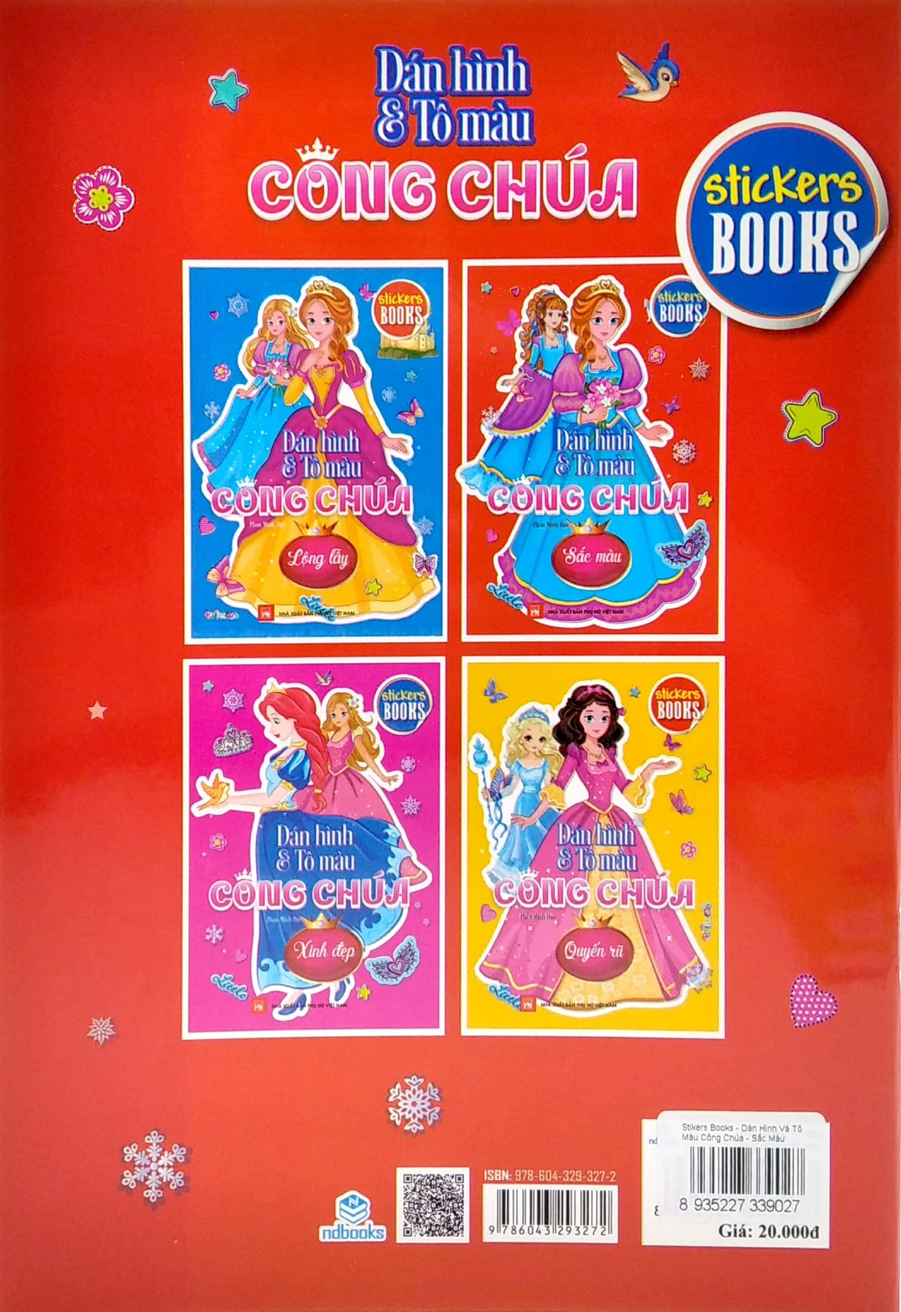 Stikers Books - Dán Hình Và Tô Màu Công Chúa - Sắc Màu