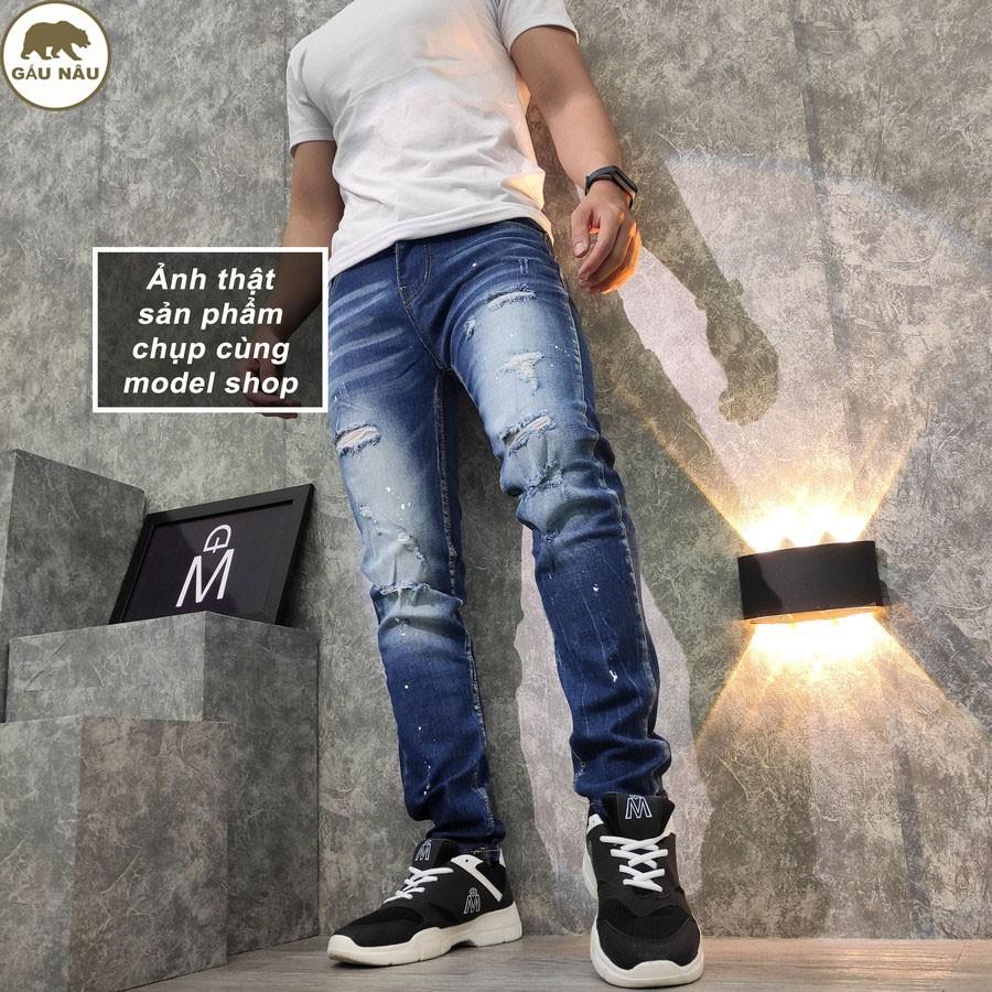 Quần jean nam GN801 co giãn đẹp màu chuẩn Gấu Nâu