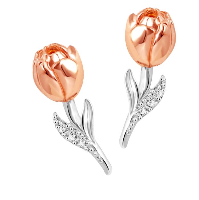 Bông tai vàng hoa Tulip - PRIMA - MAR - 991E1385