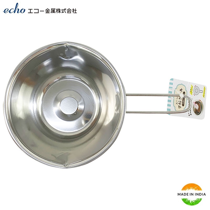 Tô inox có tay cầm Echo Metal Ø13cm - Hàng nội địa Nhật Bản nhập khẩu chính hãng