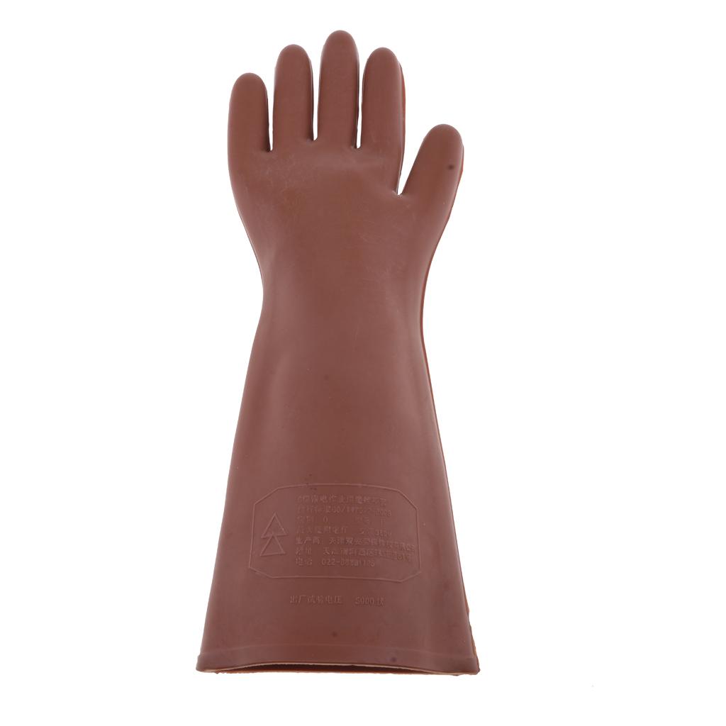 2x 1 Pair 5KV High Voltage Electrical Insulating Gloves for Electricians