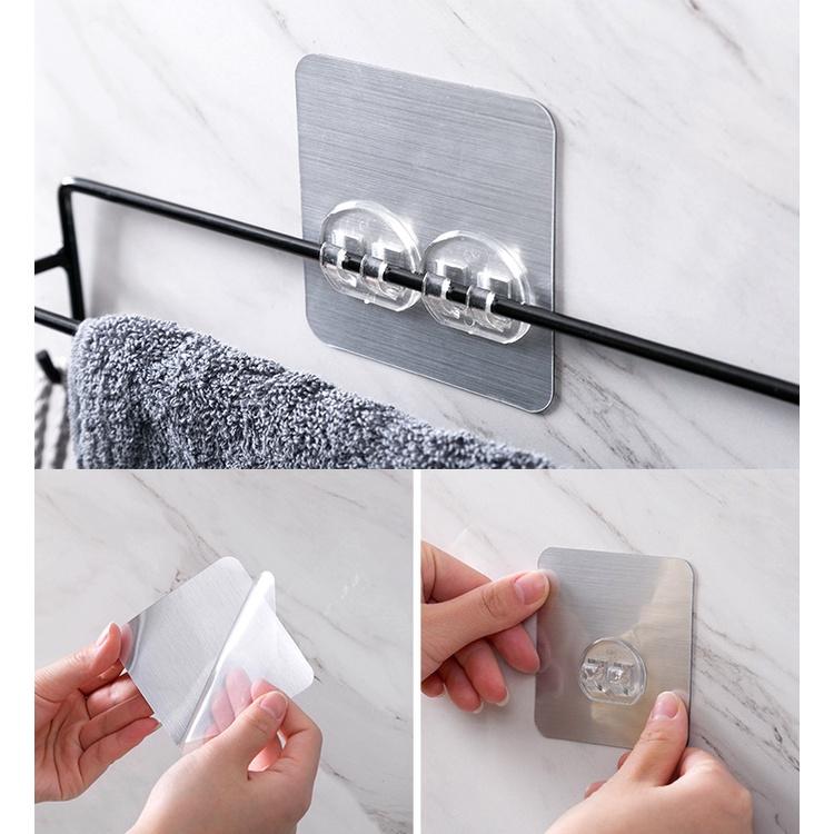 Bộ Miếng Móc Dán Tường Chịu Lực Chống Thấm Siêu Dính Treo Kệ Inox Cao Cấp Ben Bon Shop