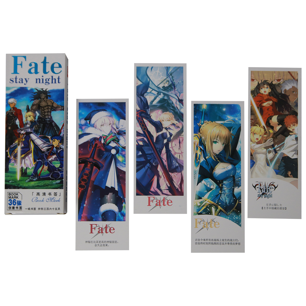 Hộp 36 Bookmark Đánh Dấu Sách Fate Stay Night