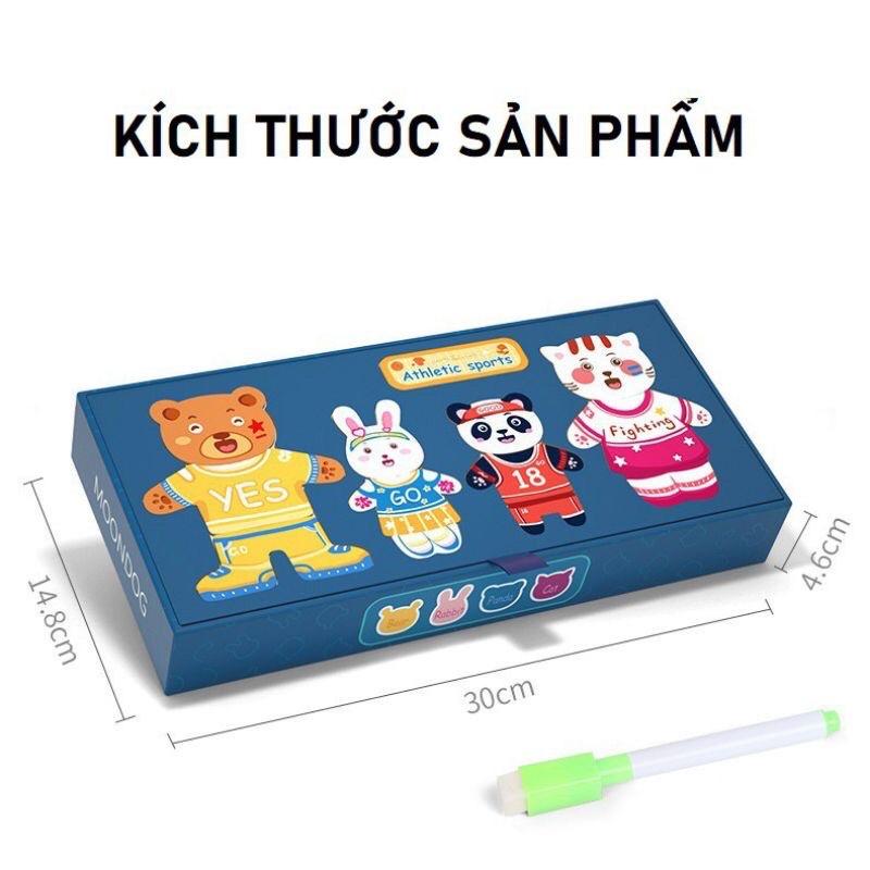 Đồ chơi cho bé, xếp hình thay quần áo cho gia đình thỏ gấu