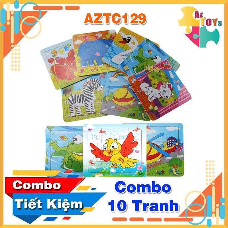 Tranh Ghép Hình 9 Mảnh Montessori, Đồ Chơi Xếp Hình Bằng Gỗ Tuy Duy Cho Bé - AZTC129