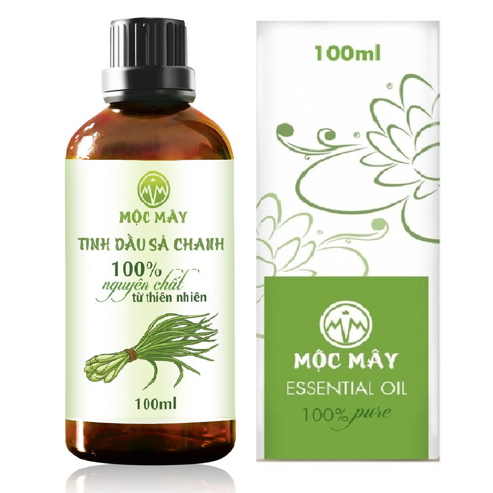 Tinh dầu Sả chanh 100ml Mộc Mây - tinh dầu nguyên chất 100% từ thiên nhiên - chất lượng và mùi hương vượt trội