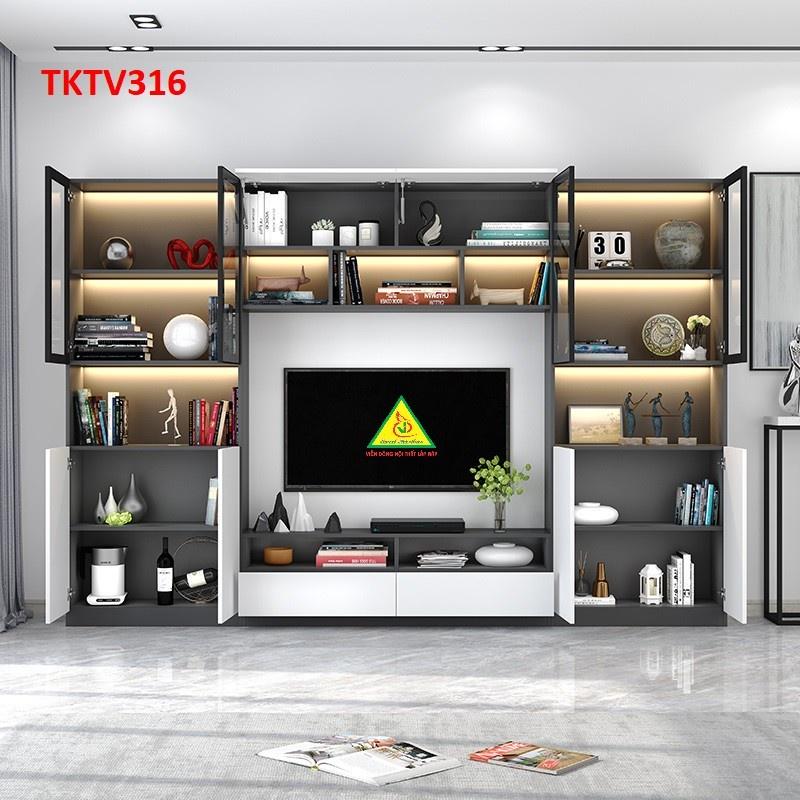 Tủ kệ tivi trang trí phong cách hiện đại TKTV316 - Nội thất lắp ráp Viendong adv