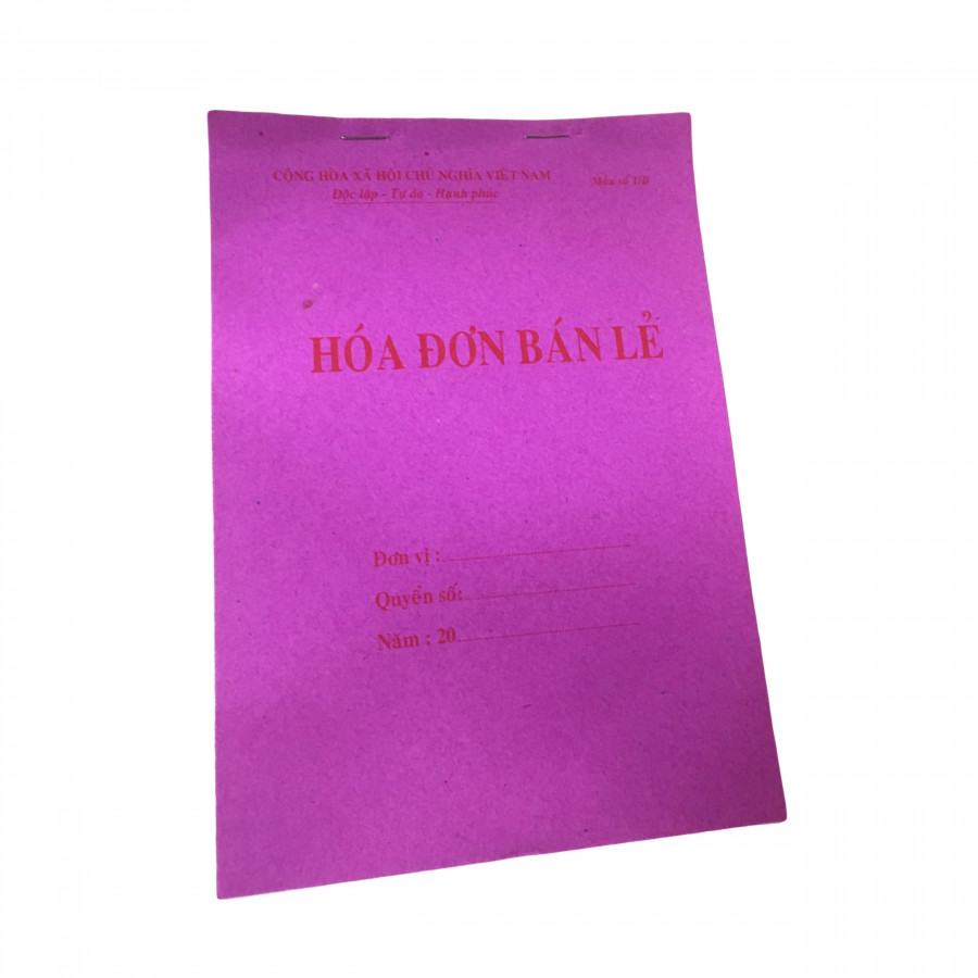 Combo 3 quyển Hóa đơn bán lẻ 100 tờ + Tặng bút bi nến nét đẹp siêu trơn