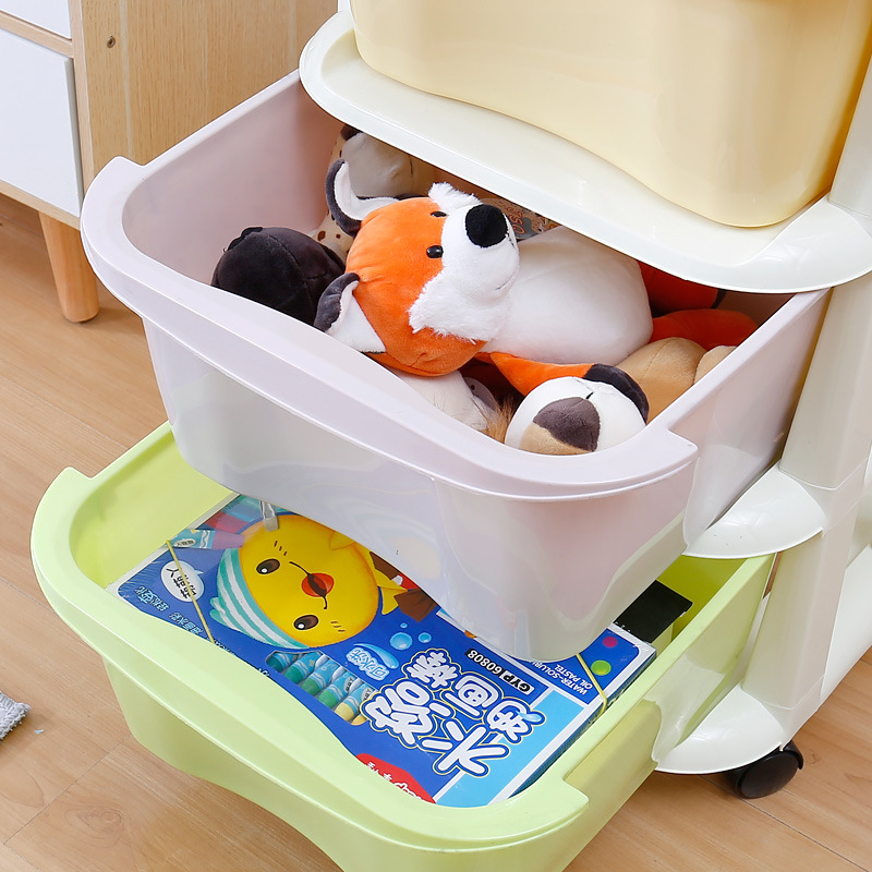 Tủ Nhựa Cao Cấp Đựng Quần Áo Xếp Gọn Có Bánh Xe 3/4/5 Tầng