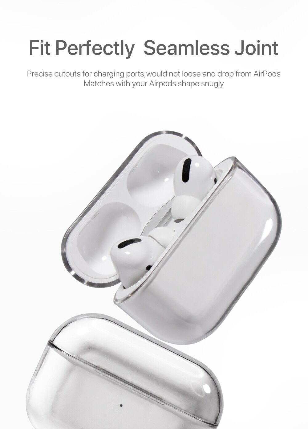 Bao case chống sốc trong suốt cho Airpods Pro 2 2022 hiệu Likgus Clear Shell - Hàng nhập khẩu