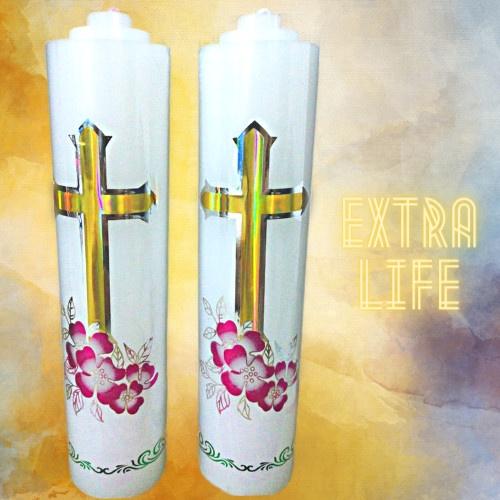 Nến trụ trắng hình Thánh giá cao 3 tấc - Cam kết không mùi không khói