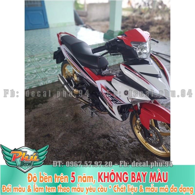 Tem rời Rơi Exciter 150 Trắng đỏ đen -1
