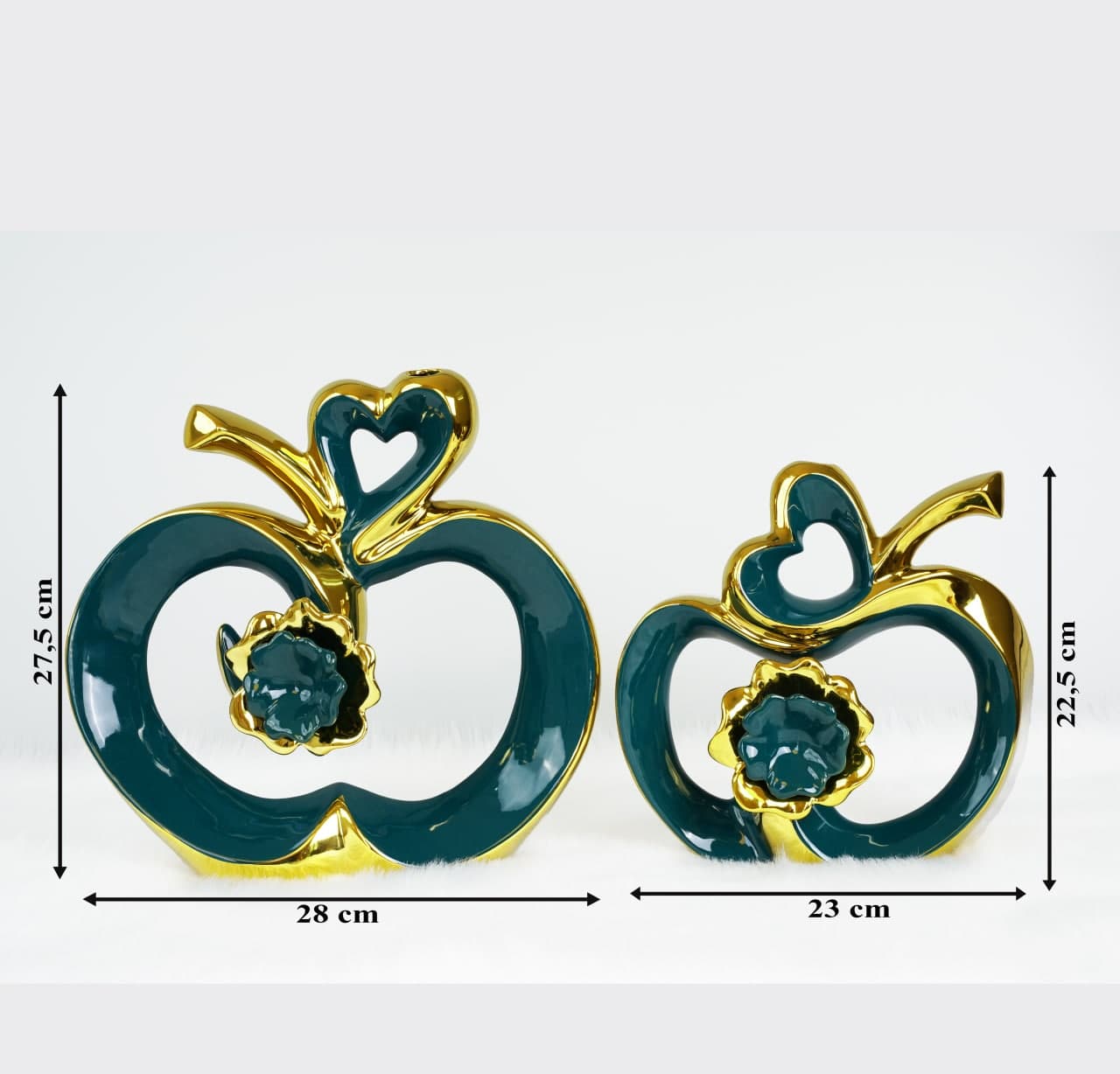 Decor Cặp Trái Táo Gốm Cao Cấp DC04