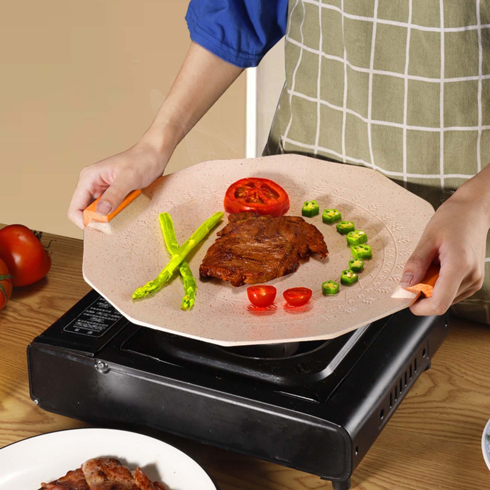 Korean Style Barbecue Grill Pan 34cm Easily Clean Indoor Outdoor Use Round