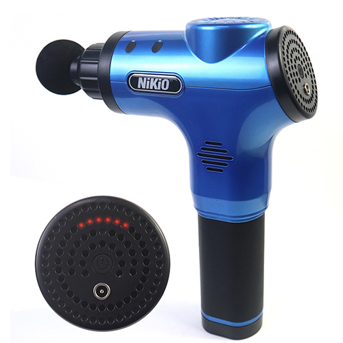 Súng Massage Cầm Tay Nikio NK-170A - Kỹ Thuật Mát Xa Gõ Hiện Đại, Tác Động Sâu, Hỗ Trợ Giãn Cơ Toàn Thân - 4 Đầu Thay Thế, 6 Cấp Độ Mát Xa, Pin Sạc Không Dây 2000 mAh