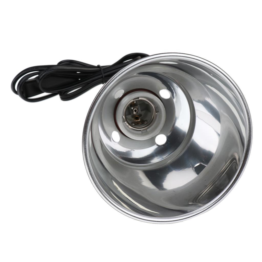 US Plug Reptile Heating Light UVA UVB Bulb Dome Lampshade Lamp Holder E27 Base