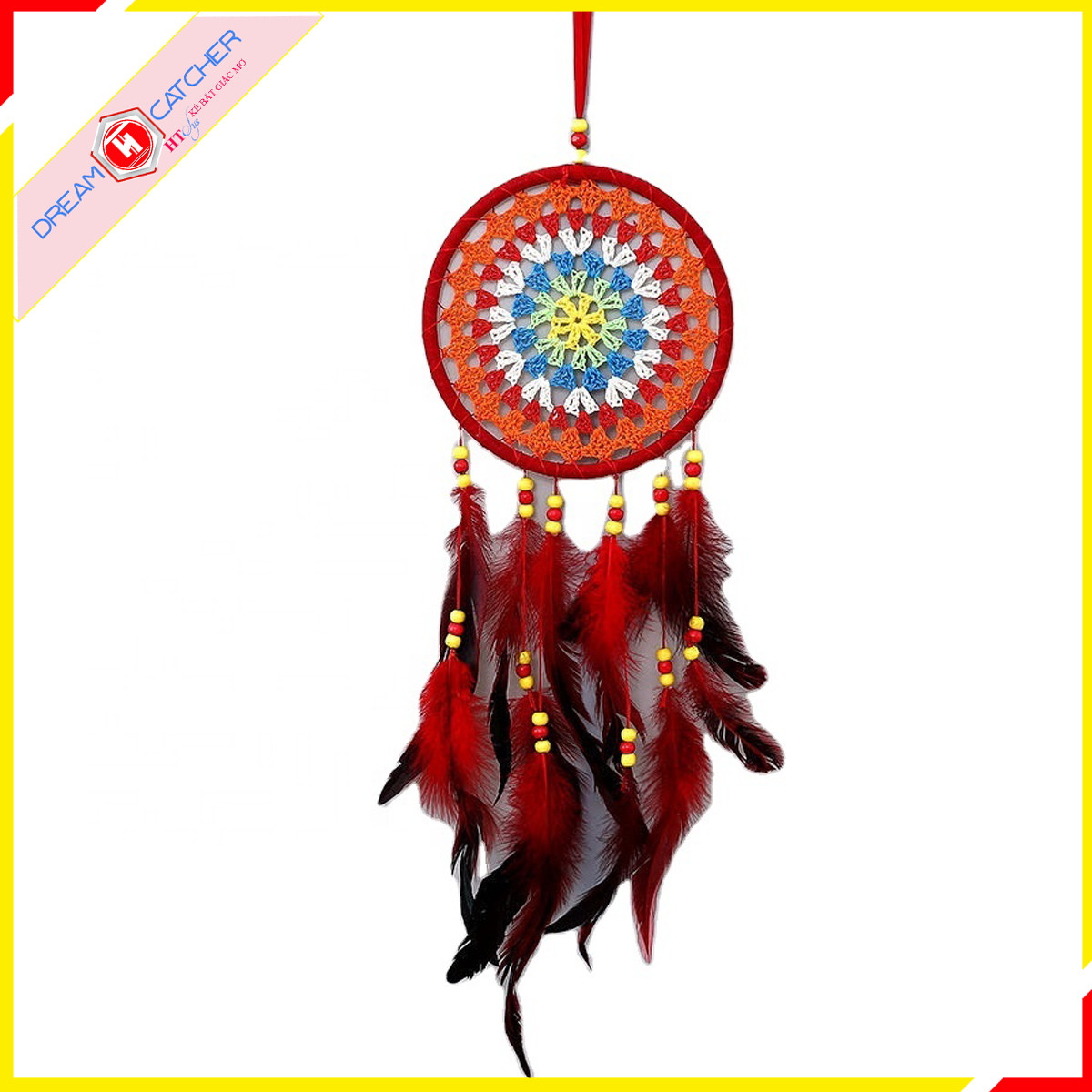 Lưới Giữ Giấc Mơ - HT SYS Dream Catcher - Vật Phẩm Trang Trí Phòng Ngủ, Phòng Khách - Đem đến những điều may mắn, tốt đẹp, giấc mơ ngọt ngào