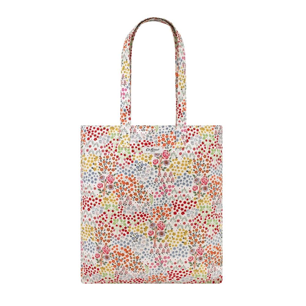 Cath Kidston - Túi đeo vai/Cotton Bookbag - Kingdom Ditsy - Cream -1041736