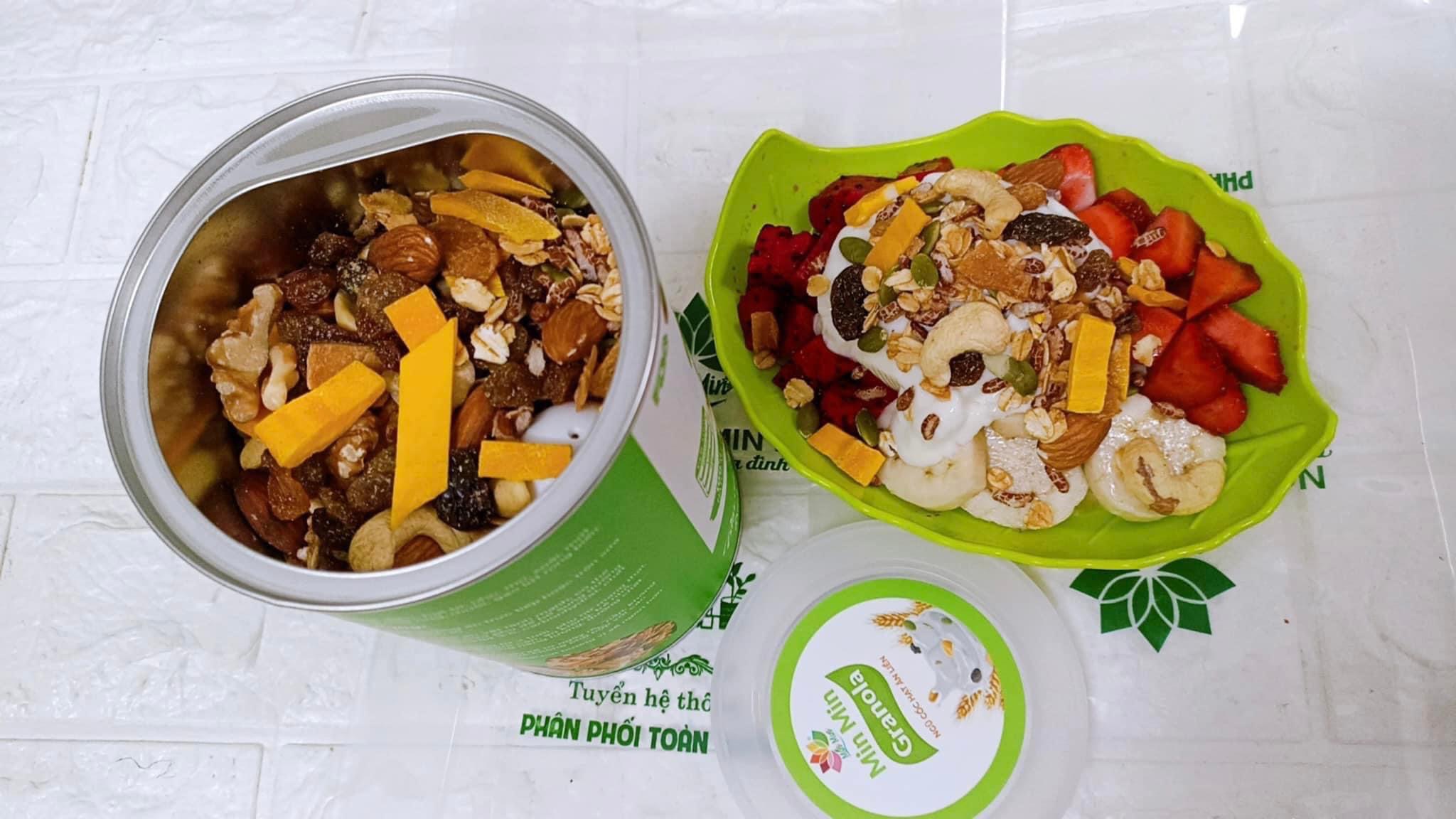 Ngũ Cốc Hạt Granola min min Ăn kiêng _giảm cân 500gr