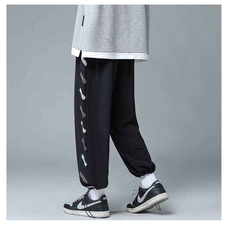 Quần ống rộng - Quần nam nữ jogger unisex có dây rút ở gấu chất Umi thể thao, chất lì không xù