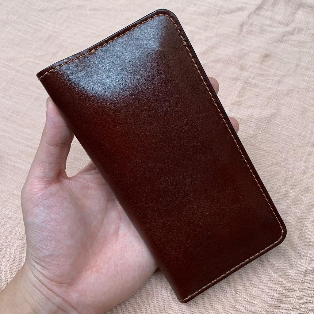 VÍ DA UNISEX DÁNG DÀI, VÍ DA THỦ CÔNG CAO CẤP, ĐỒ DA NHẬP KHẨU