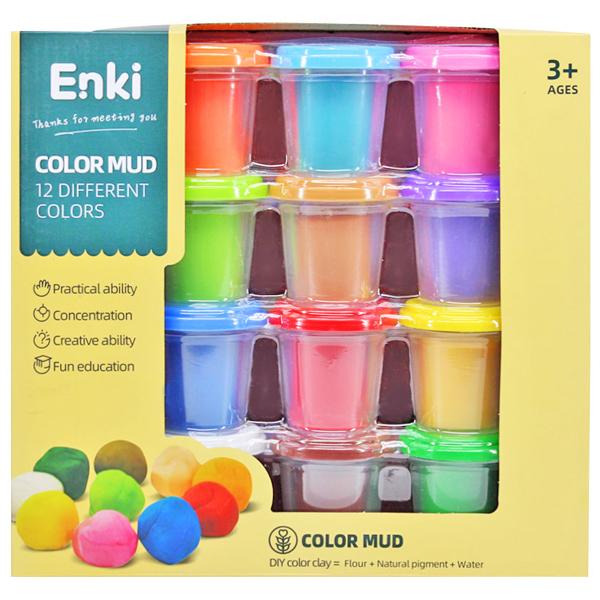 Đồ Chơi Đất Nặn Color Mud - Enki EK6005 (12 Chi Tiết)