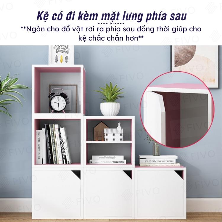 Kệ Gỗ Tổ Ong Đa Năng Chất Liệu MDF FIVO FB02 Có Cửa Nhiều Màu Sắc Để Đồ Tiện Lợi (30 x 24 x 30 cm) - Hàng Chính Hãng