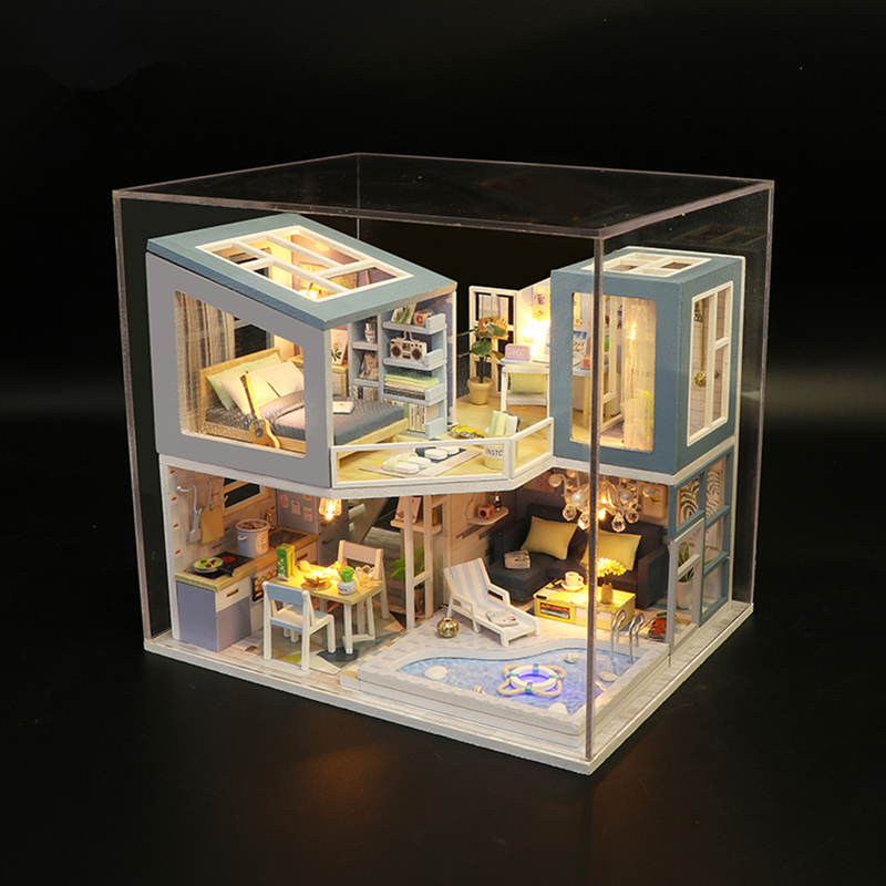 Mô hình nhà DIY Doll House First Meet Kèm Mica Chống bụi