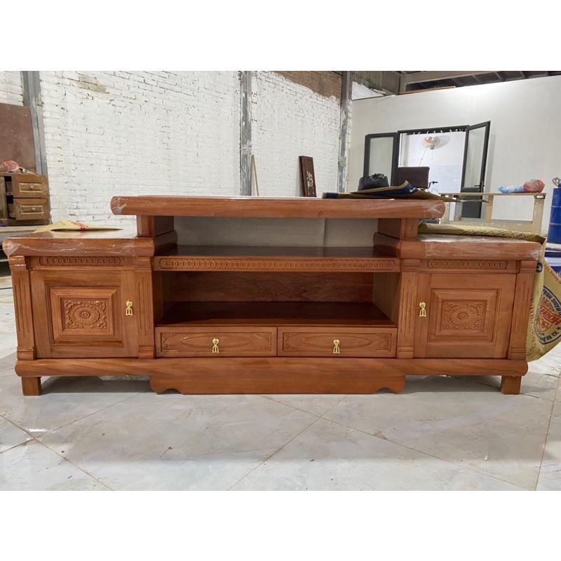 Kệ tivi gỗ xoan đào dài 1m6