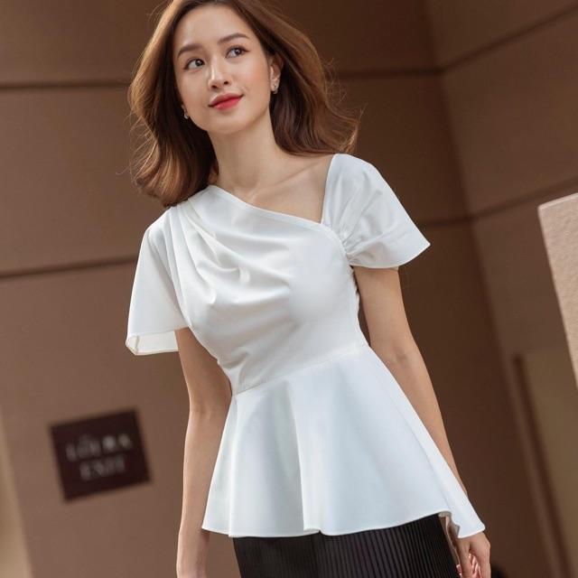 Áo sơ mi công sở lệch vai B-A-M