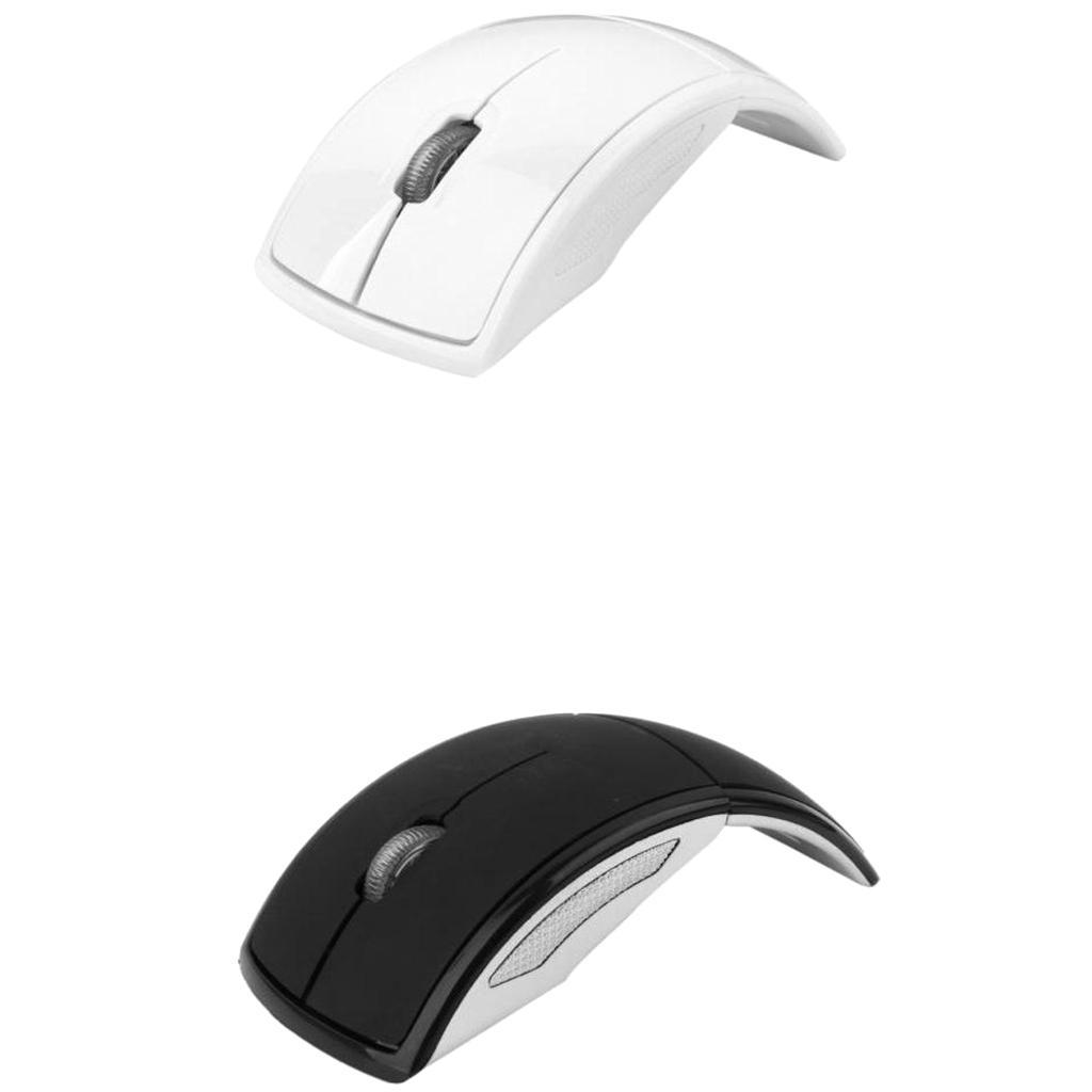 Laptop 2.4G Wireless Foldable Arch Optical Mouse/Mice + USB Receiver 2Pcs