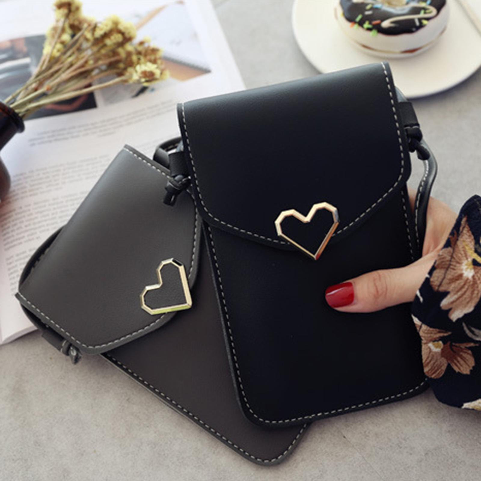 Transparent touch screen handbags card holder black